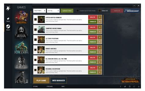 rome total war 2 mod manager|total war mod manager steam.